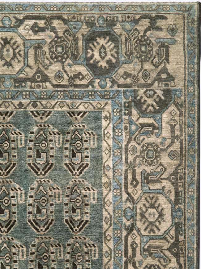 Vintage Persian Malayer Accent Rug, No.28621 - Staging