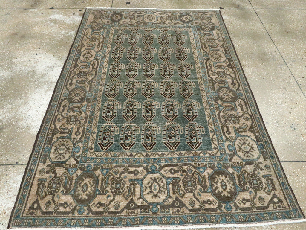 Vintage Persian Malayer Accent Rug, No.28621 - Staging