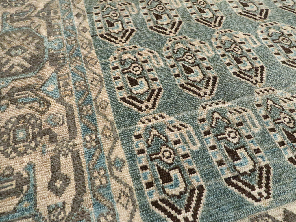 Vintage Persian Malayer Accent Rug, No.28621 - Staging