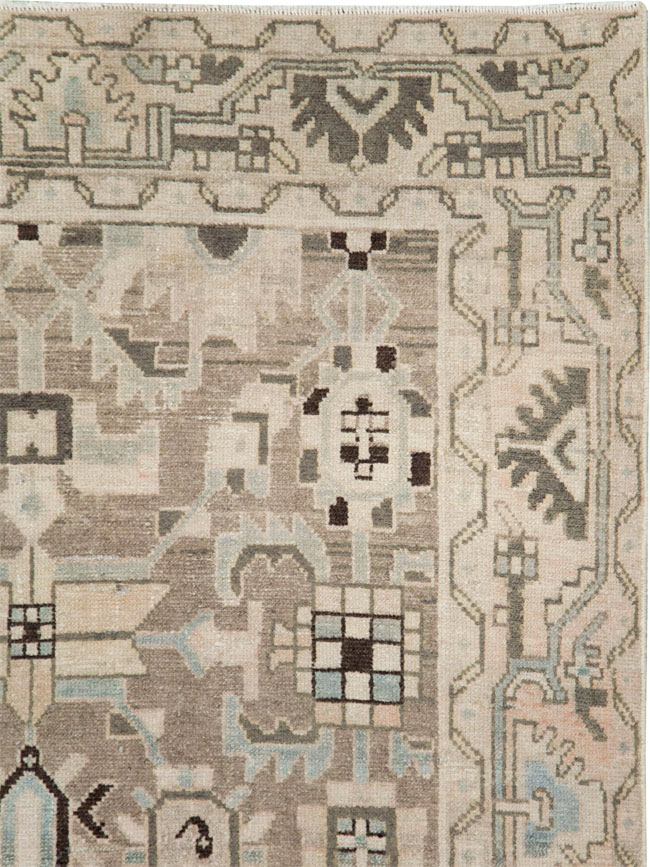 Vintage Persian Malayer Accent Rug, No.28622 - Staging