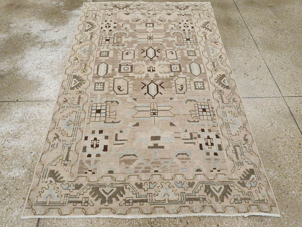 Vintage Persian Malayer Accent Rug, No.28622 - Staging