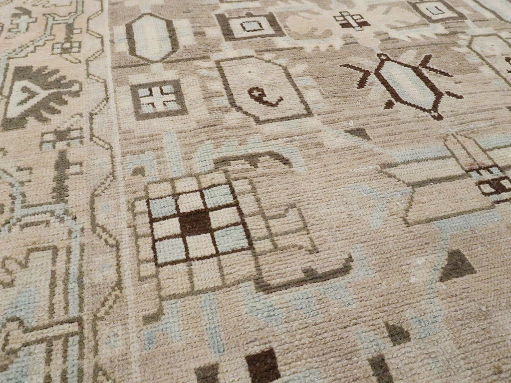 Vintage Persian Malayer Accent Rug, No.28622 - Staging