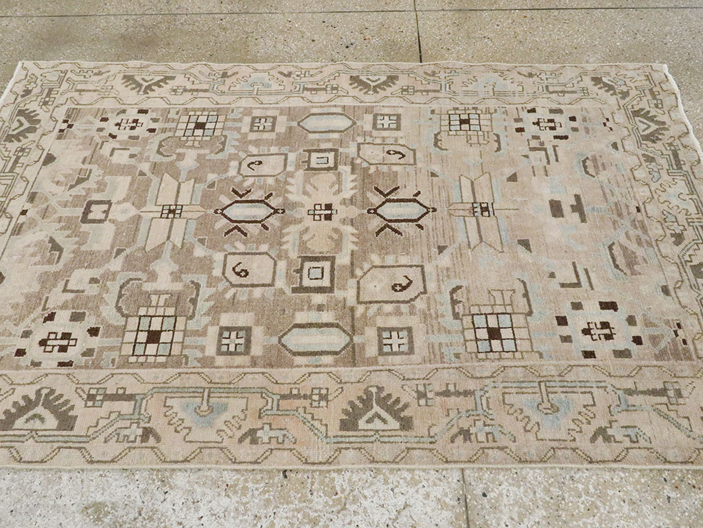 Vintage Persian Malayer Accent Rug, No.28622 - Staging