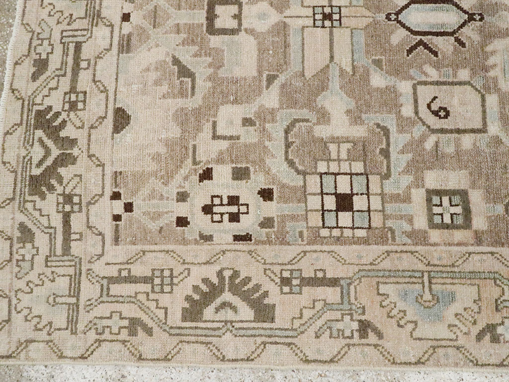 Vintage Persian Malayer Accent Rug, No.28622 - Staging