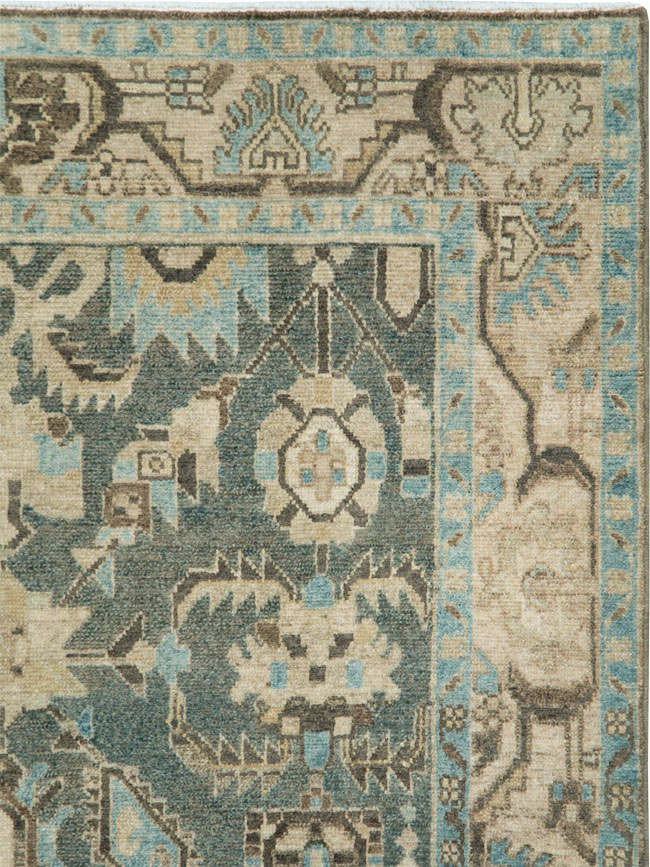 Vintage Persian Malayer Accent Rug, No.28624 - Staging