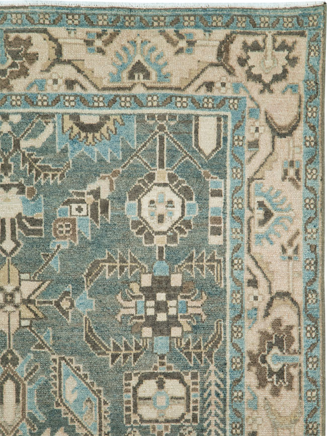 Vintage Persian Malayer Accent Rug, No.28624 - Staging