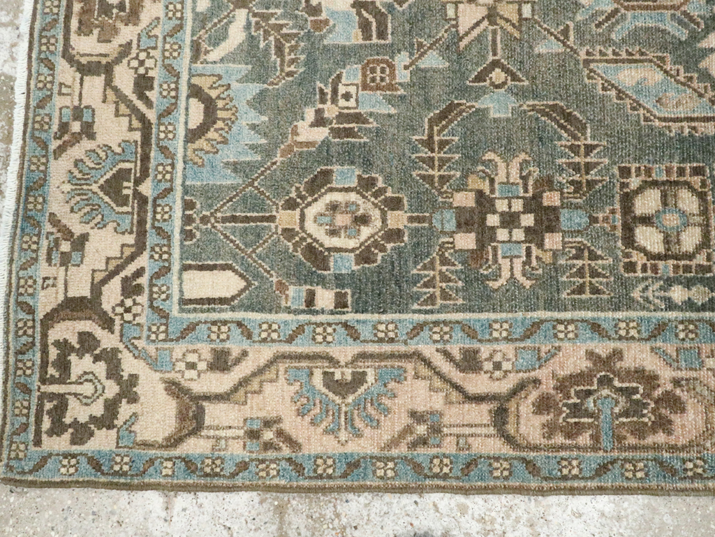 Vintage Persian Malayer Accent Rug, No.28624 - Staging