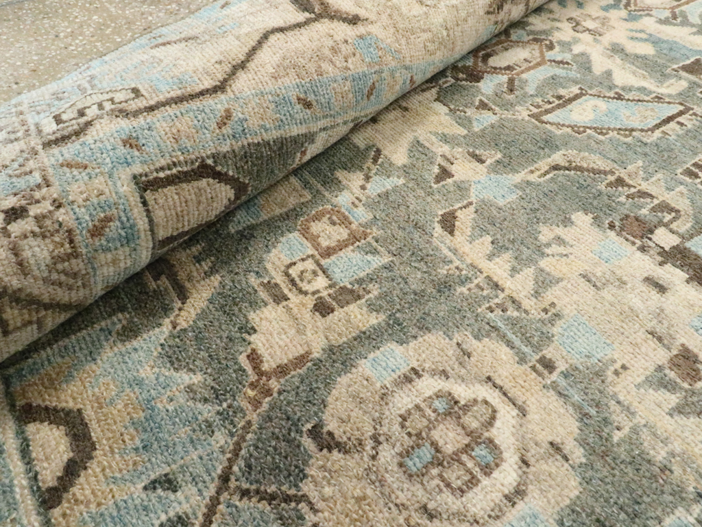 Vintage Persian Malayer Accent Rug, No.28624 - Staging