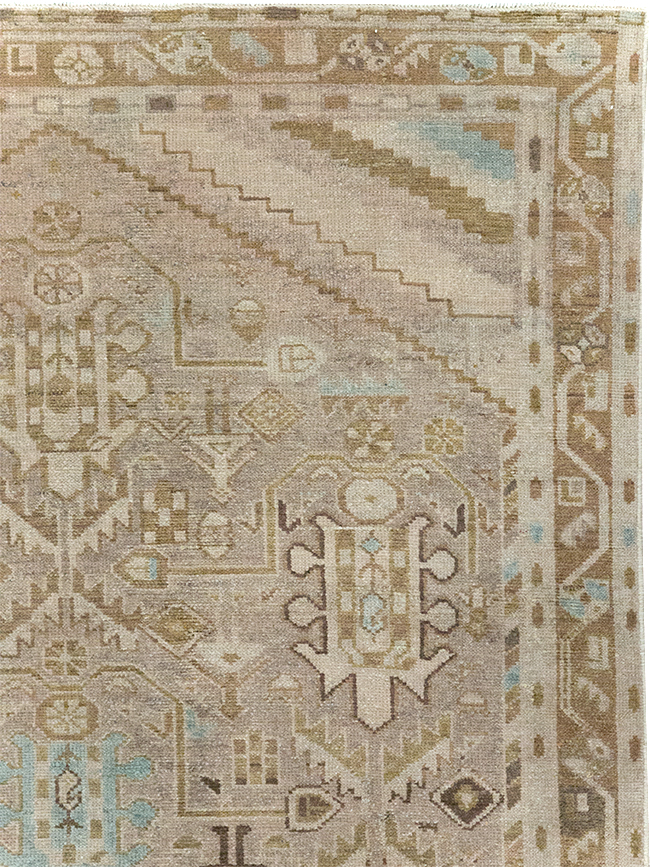Vintage Persian Malayer Accent Rug, No.28625 - Staging