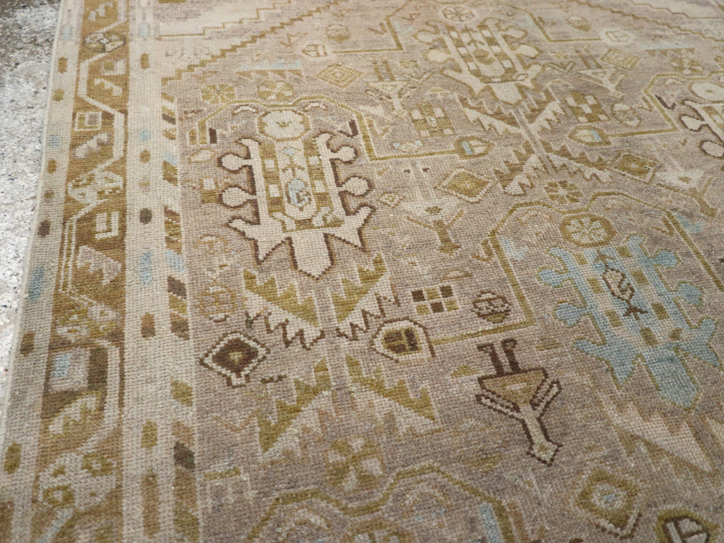 Vintage Persian Malayer Accent Rug, No.28625 - Staging