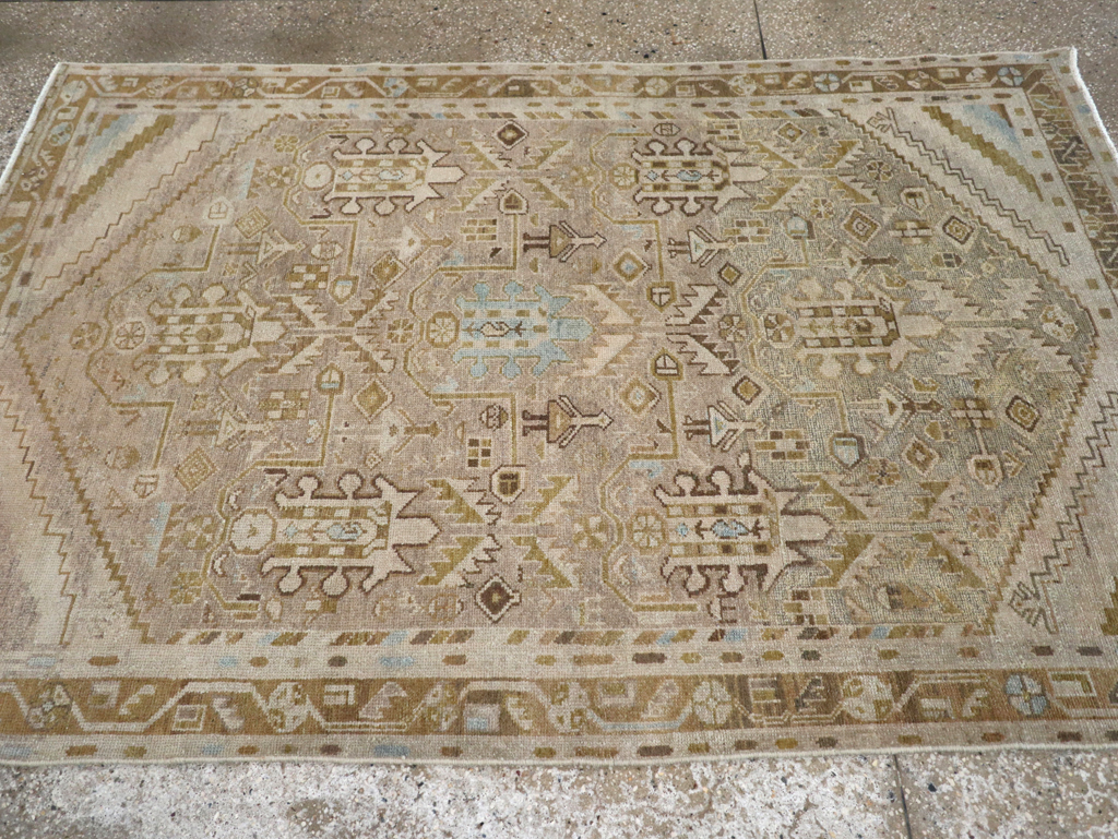 Vintage Persian Malayer Accent Rug, No.28625 - Staging