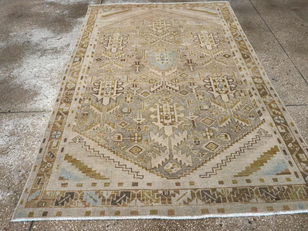 Vintage Persian Malayer Accent Rug, No.28625 - Staging