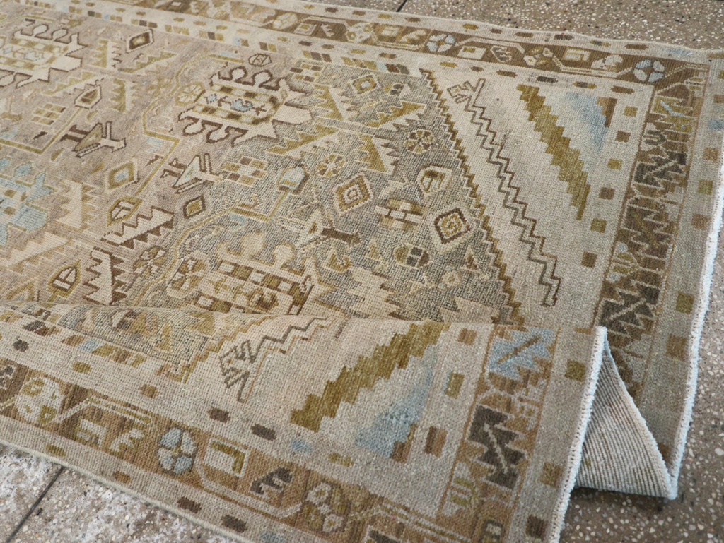 Vintage Persian Malayer Accent Rug, No.28625 - Staging