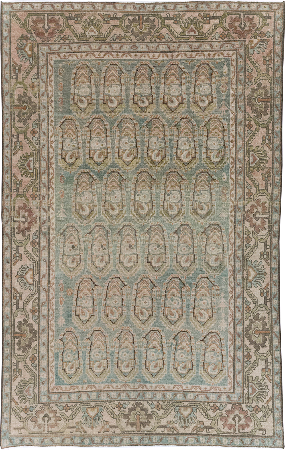 Vintage Persian Malayer Accent Rug, No.28627 - Staging