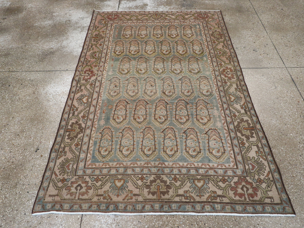 Vintage Persian Malayer Accent Rug, No.28627 - Staging