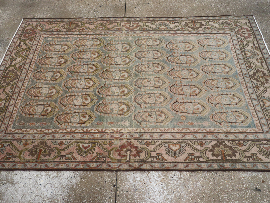 Vintage Persian Malayer Accent Rug, No.28627 - Staging