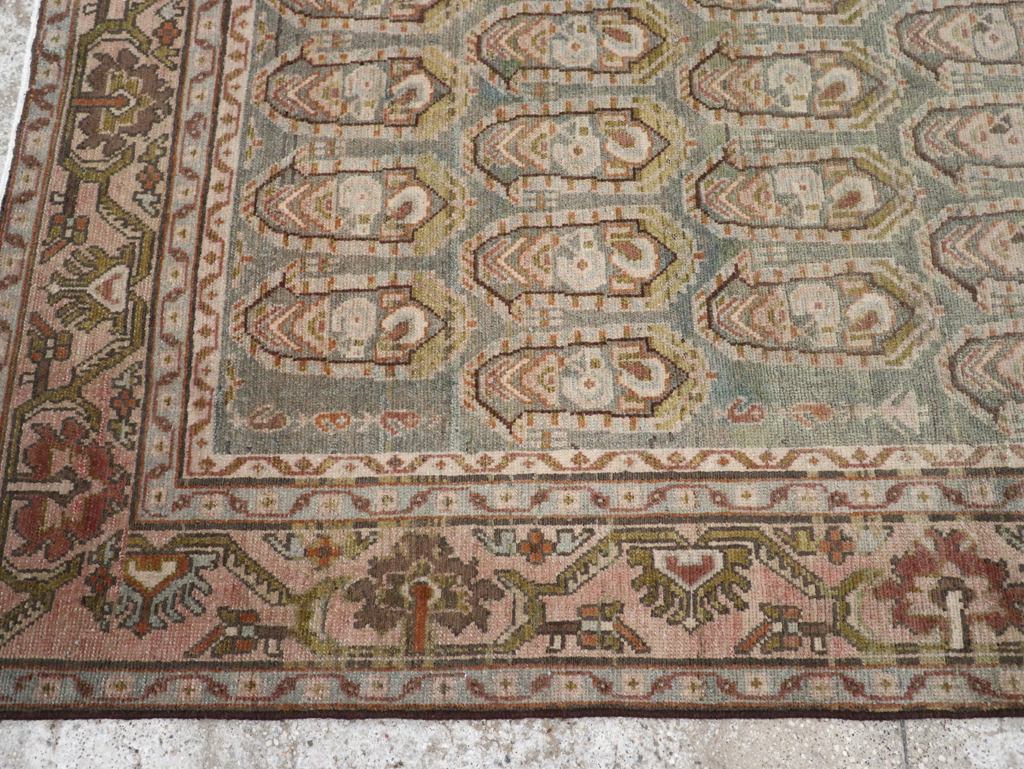 Vintage Persian Malayer Accent Rug, No.28627 - Staging
