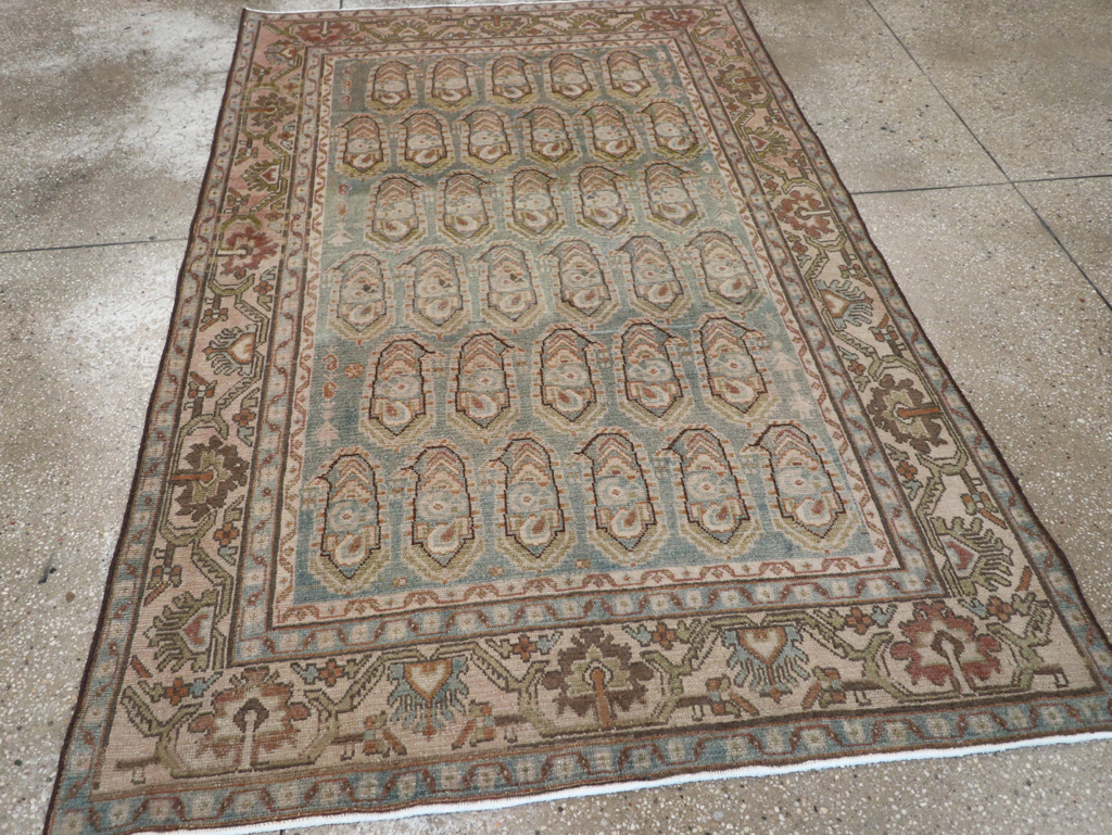 Vintage Persian Malayer Accent Rug, No.28627 - Staging