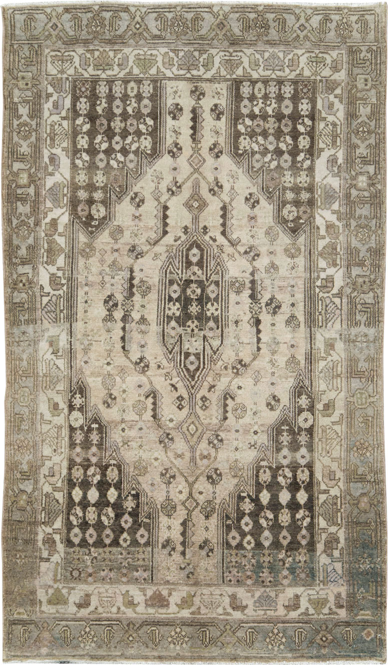 Vintage Persian Malayer Accent Rug, No.28628 - Staging