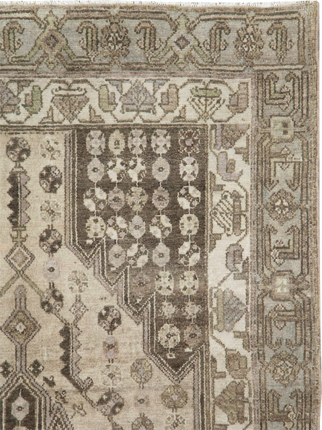Vintage Persian Malayer Accent Rug, No.28628 - Staging