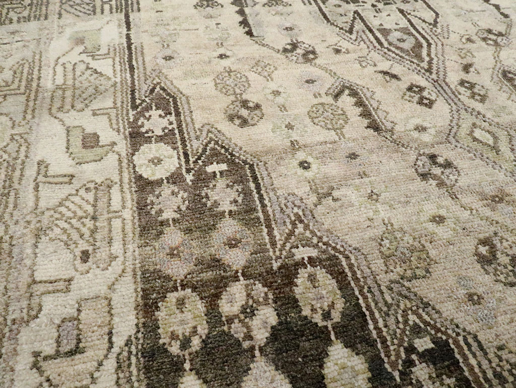 Vintage Persian Malayer Accent Rug, No.28628 - Staging