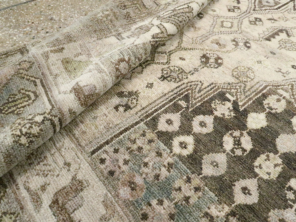 Vintage Persian Malayer Accent Rug, No.28628 - Staging