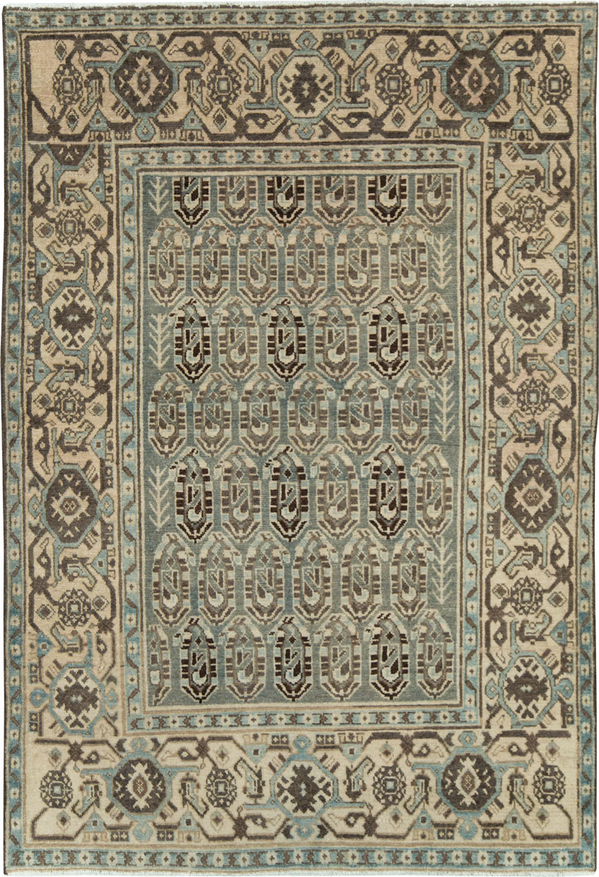 Vintage Persian Malayer Accent Rug, No.28629 - Staging