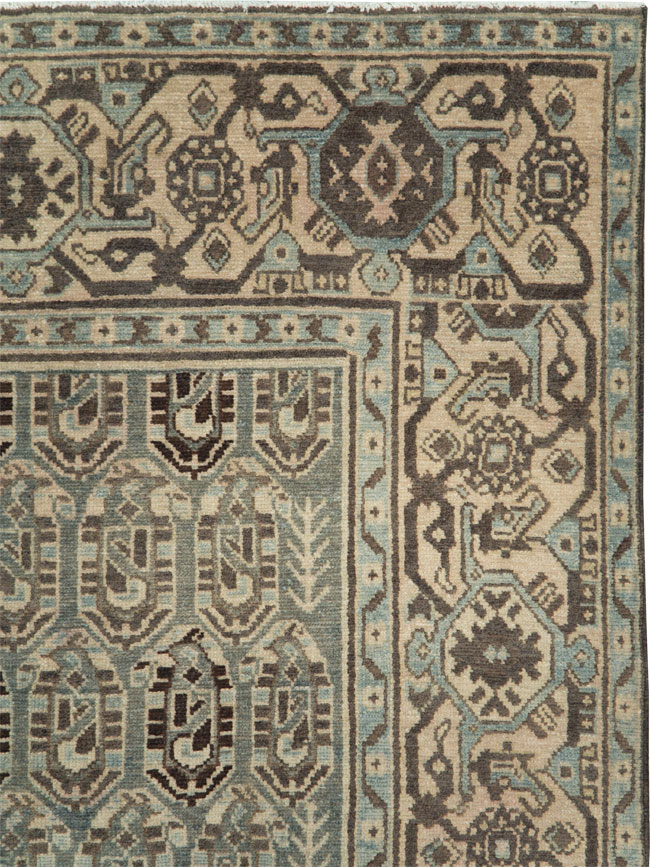 Vintage Persian Malayer Accent Rug, No.28629 - Staging