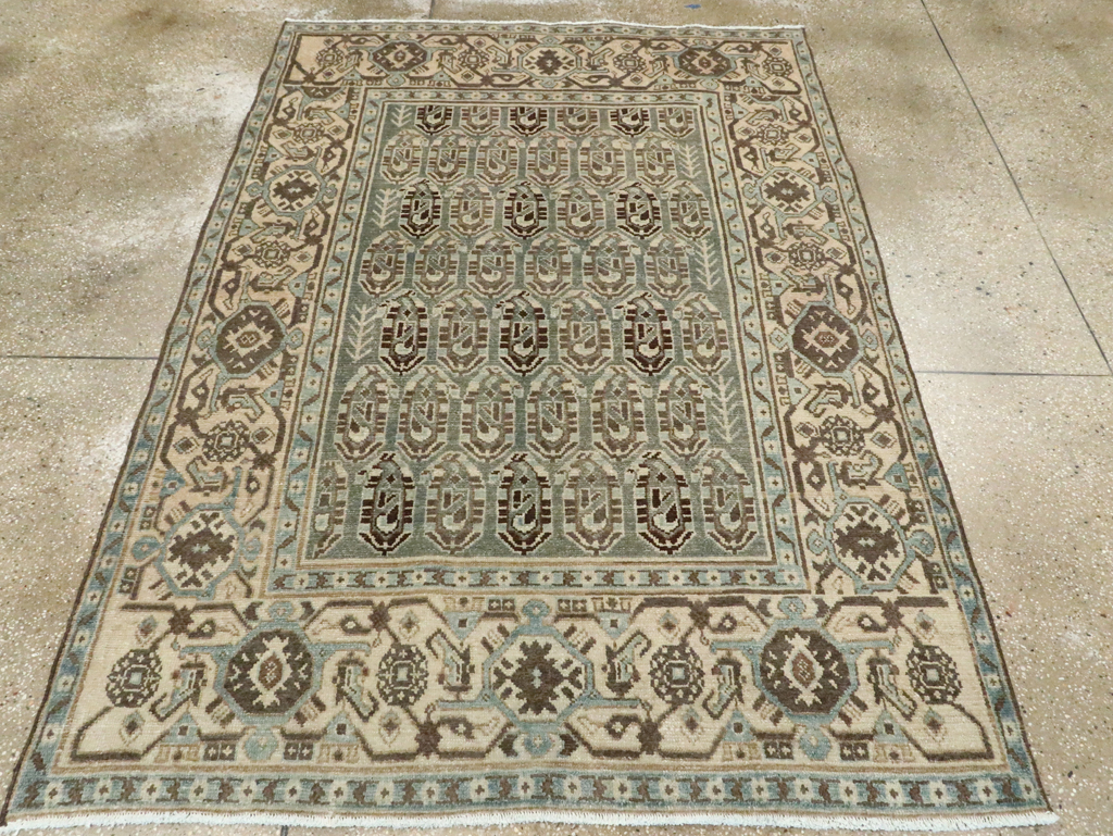 Vintage Persian Malayer Accent Rug, No.28629 - Staging
