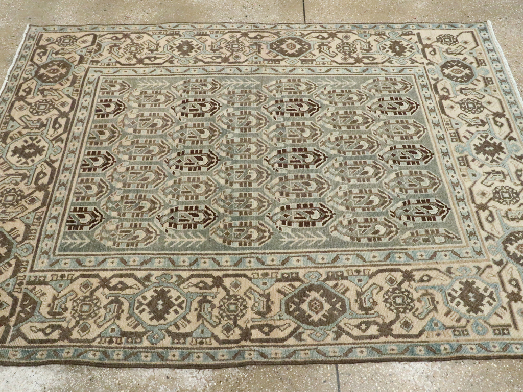 Vintage Persian Malayer Accent Rug, No.28629 - Staging