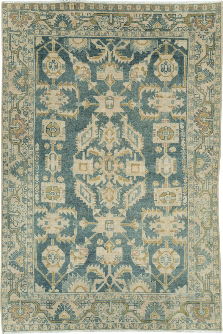 Vintage Persian Malayer Accent Rug, No.28630 - Staging
