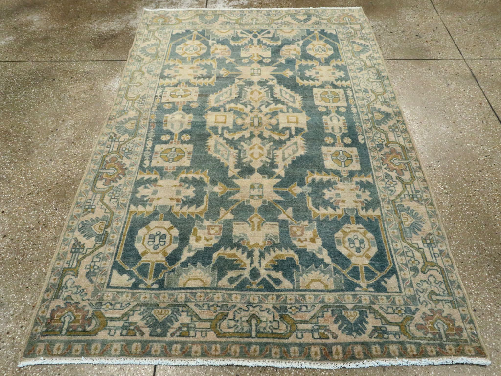 Vintage Persian Malayer Accent Rug, No.28630 - Staging