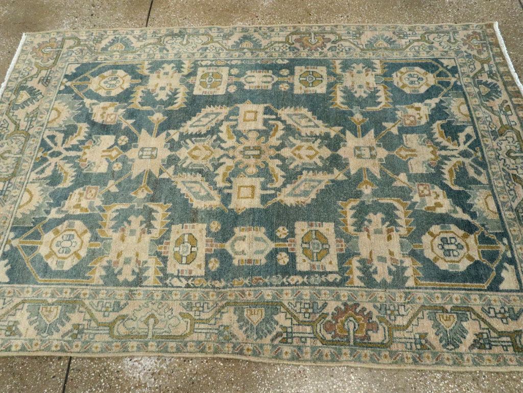 Vintage Persian Malayer Accent Rug, No.28630 - Staging
