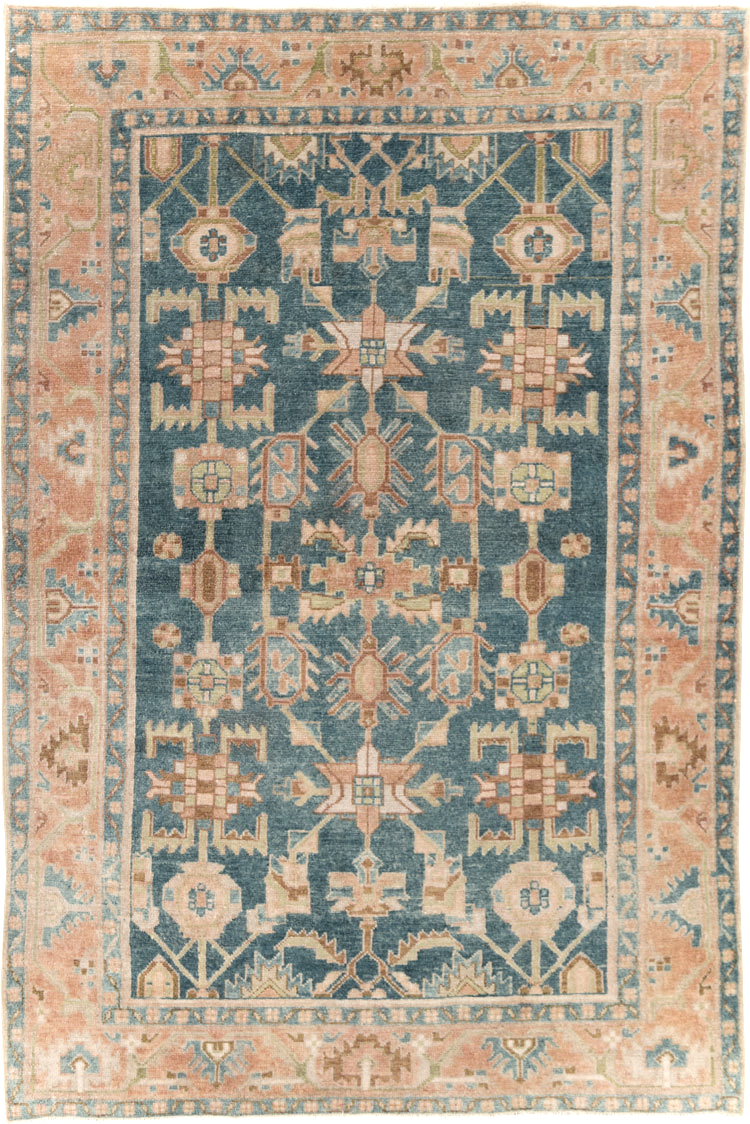 Vintage Persian Malayer Accent Rug, No.28631 - Staging