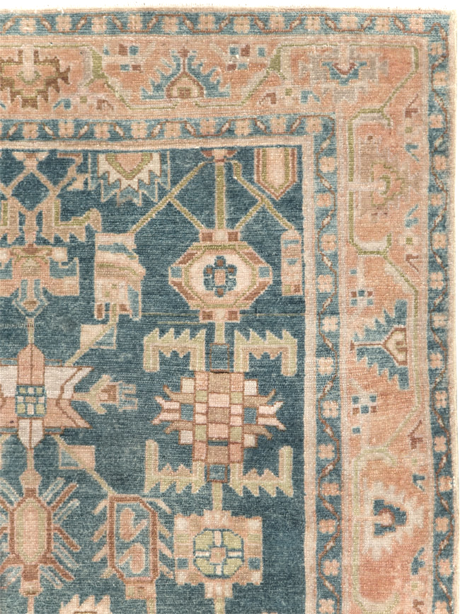 Vintage Persian Malayer Accent Rug, No.28631 - Staging