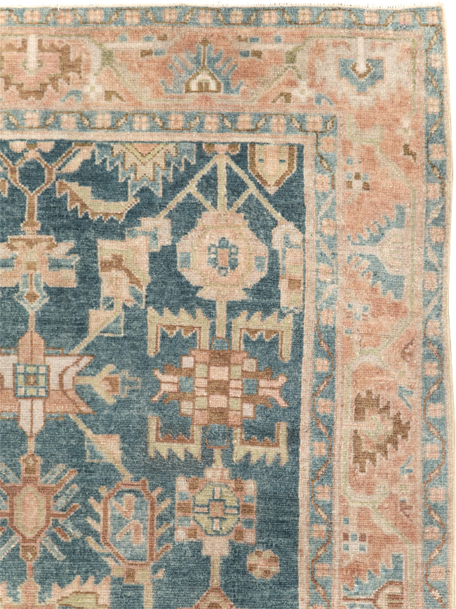Vintage Persian Malayer Accent Rug, No.28631 - Staging