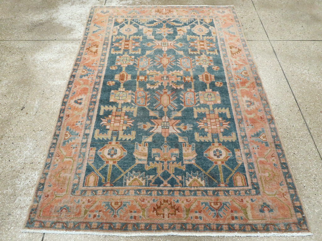 Vintage Persian Malayer Accent Rug, No.28631 - Staging