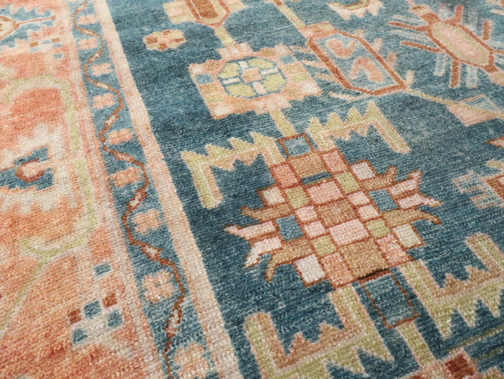 Vintage Persian Malayer Accent Rug, No.28631 - Staging