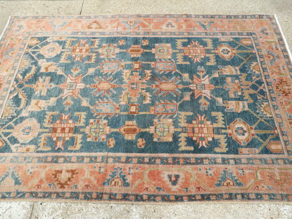 Vintage Persian Malayer Accent Rug, No.28631 - Staging