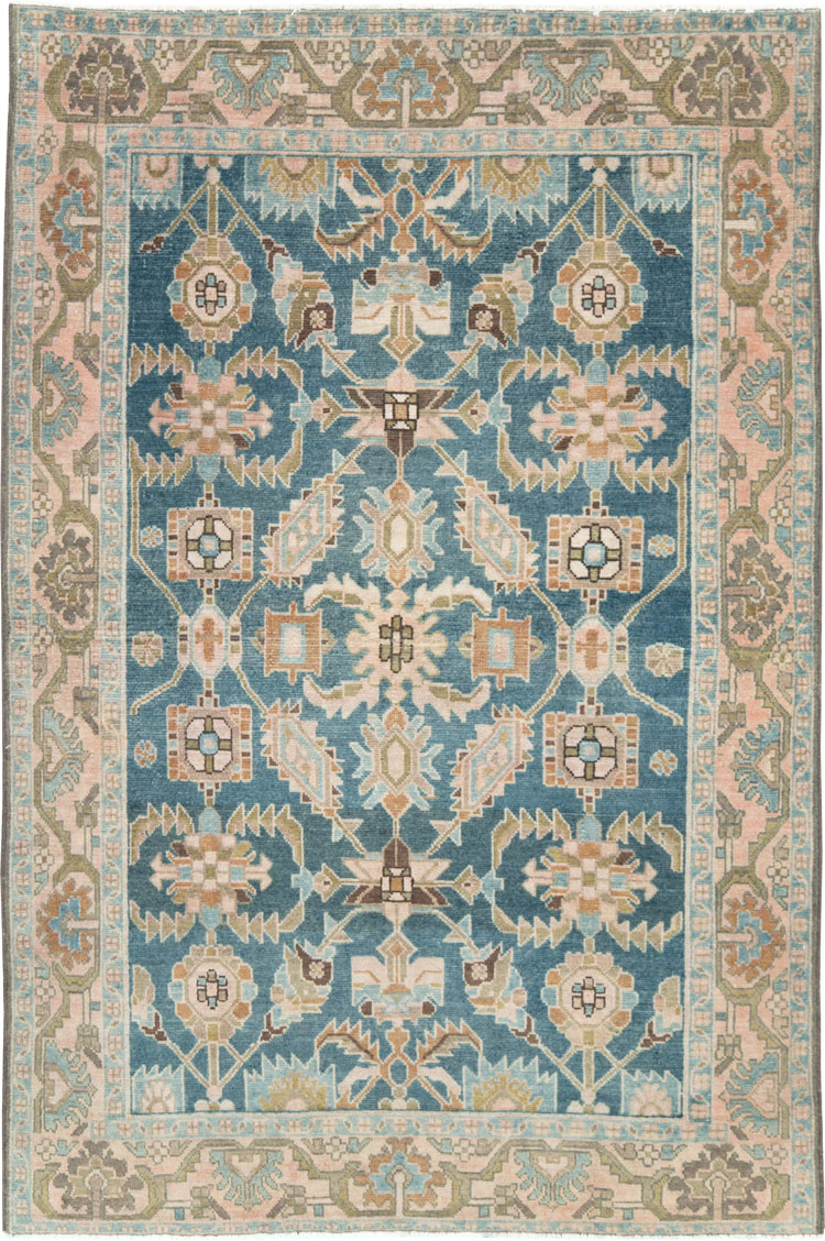 Vintage Persian Malayer Accent Rug, No.28634 - Staging