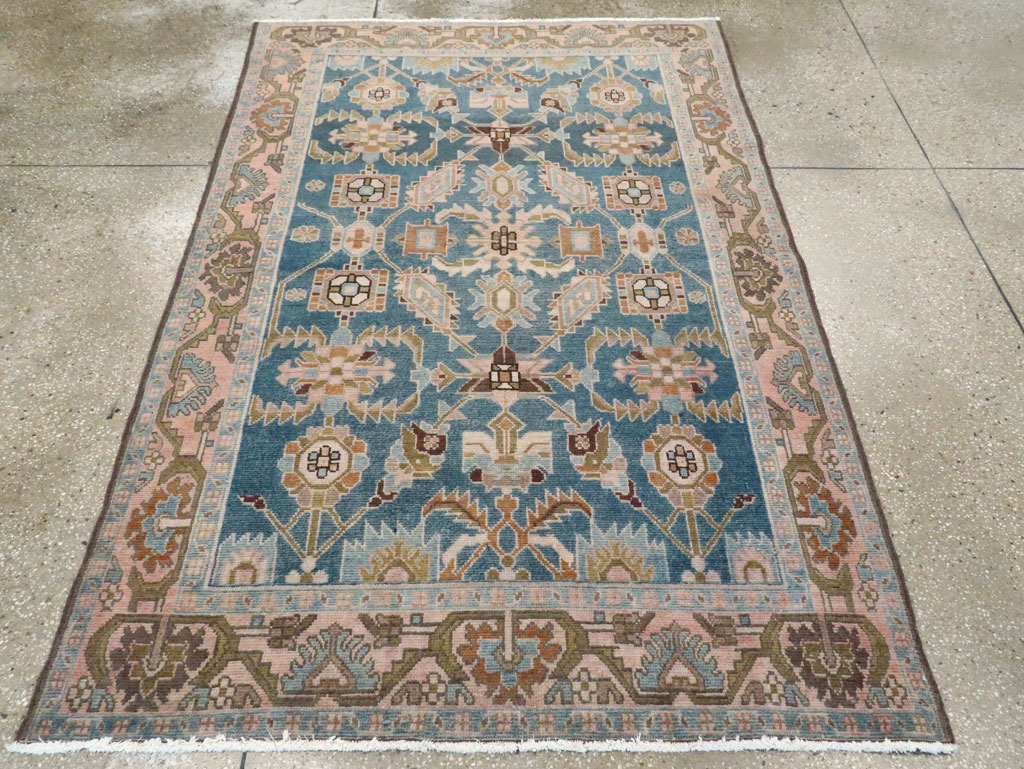 Vintage Persian Malayer Accent Rug, No.28634 - Staging