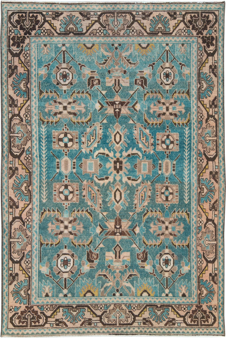Vintage Persian Malayer Accent Rug, No.28635 - Staging