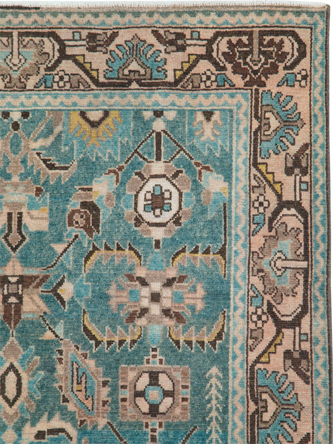 Vintage Persian Malayer Accent Rug, No.28635 - Staging