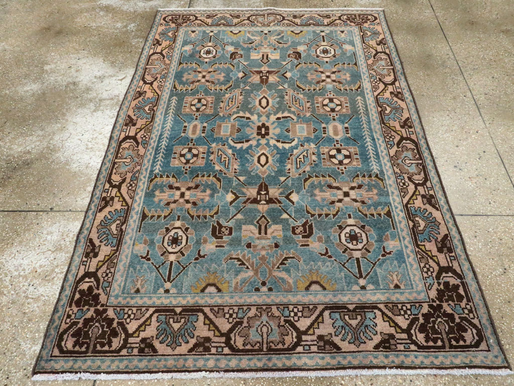 Vintage Persian Malayer Accent Rug, No.28635 - Staging