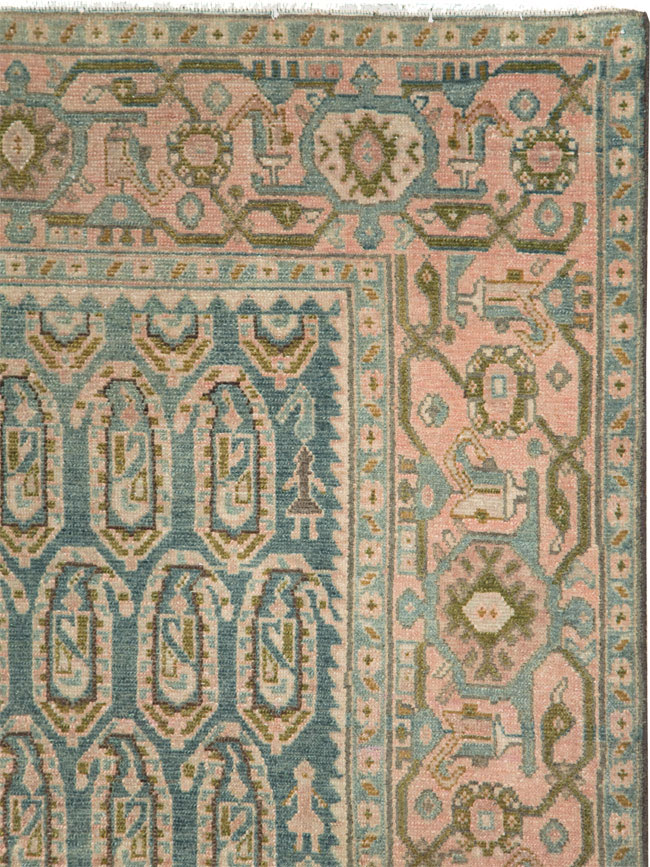 Vintage Persian Malayer Accent Rug, No.28636 - Staging