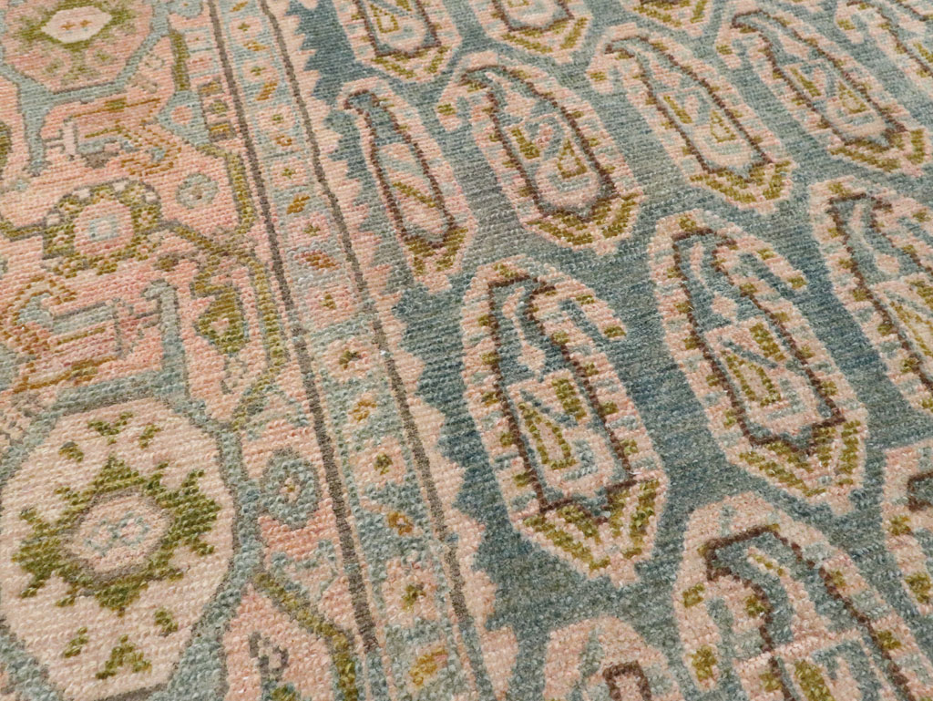 Vintage Persian Malayer Accent Rug, No.28636 - Staging