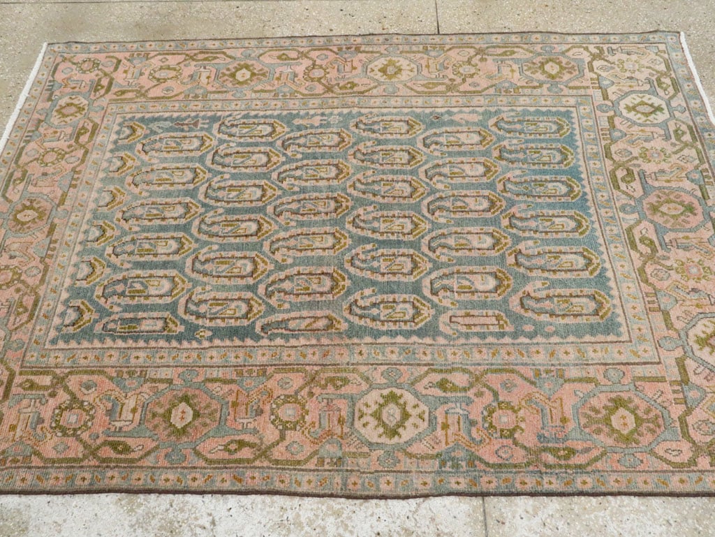 Vintage Persian Malayer Accent Rug, No.28636 - Staging