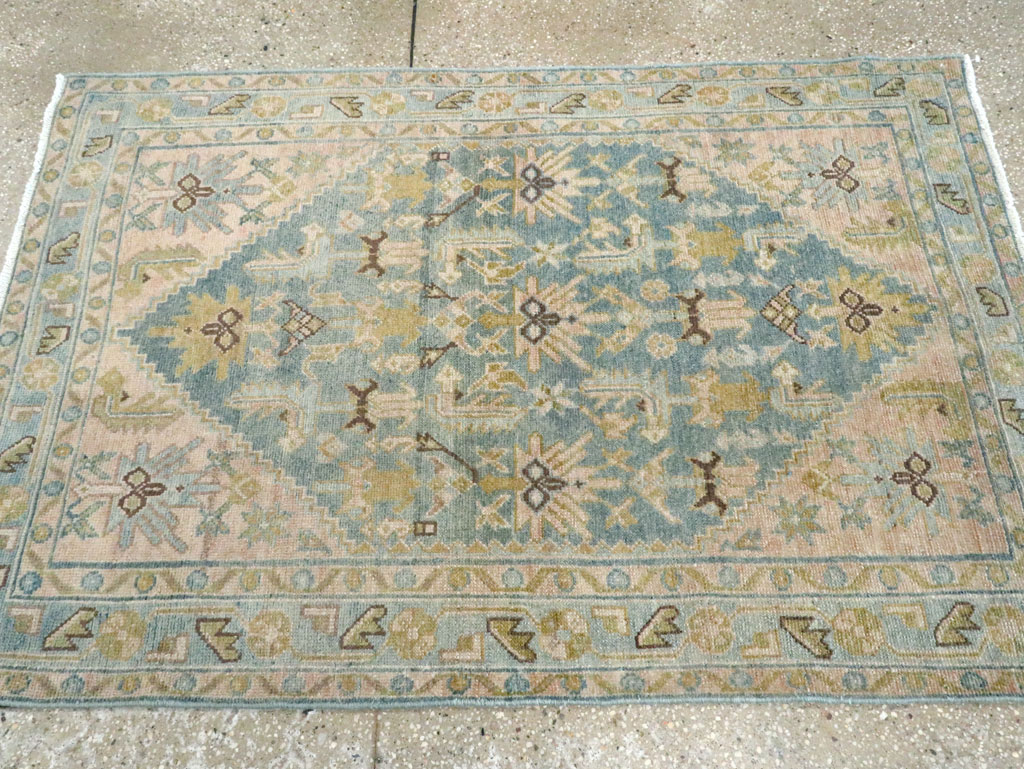 Vintage Persian Malayer Throw Rug, No.28637 - Staging