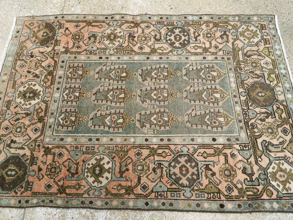 Vintage Persian Malayer Throw Rug, No.28638 - Staging