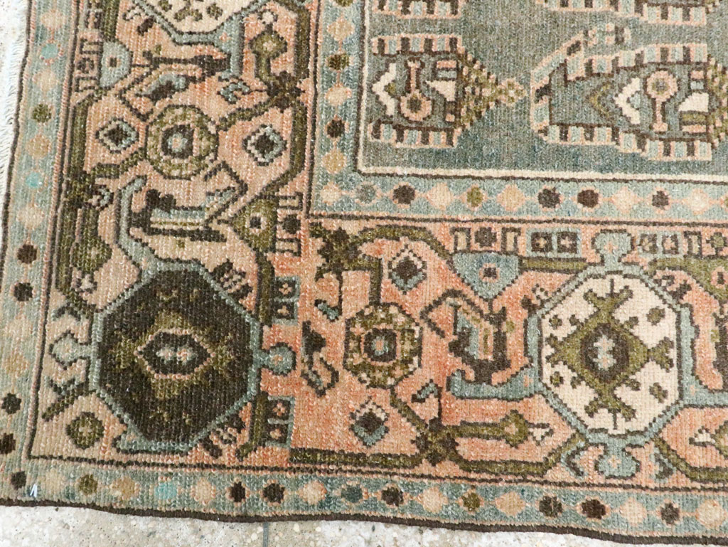 Vintage Persian Malayer Throw Rug, No.28638 - Staging